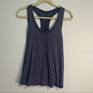 Lululemon Tied in Back Navy Stripe Racerback Tank